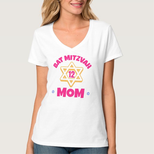 Bat mitzvah Mamma T Shirt (Framsida)