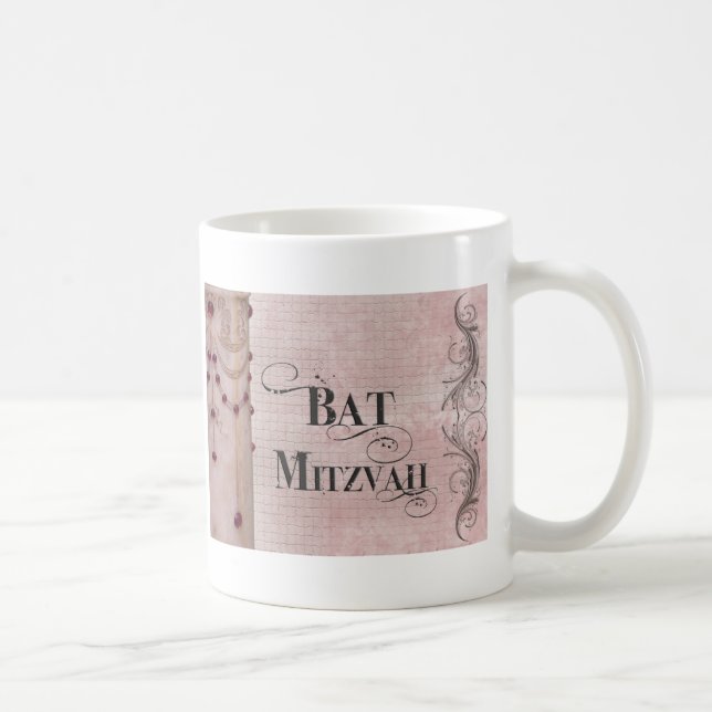 Bat mitzvah marmordesign kaffemugg (Höger)