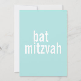 Bat mitzvah meddelanden {Light Teal} Inbjudningar