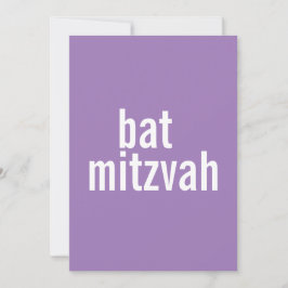 Bat mitzvah meddelanden {Lila} Inbjudningar