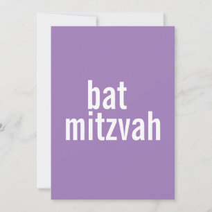 Bat mitzvah meddelanden {Lila} Inbjudningar