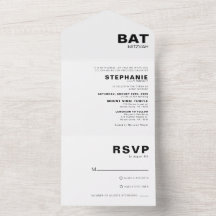 Bat mitzvah minimalistisk formell Elegant