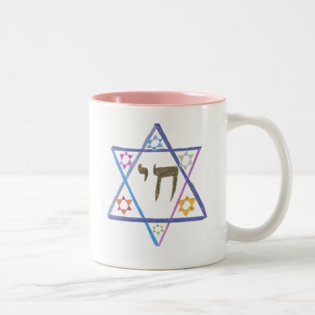 Bat Mitzvah-minnessmugg Två-Tonad Mugg (Höger)