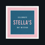 BAT MITZVAH modern djärv blockering av mörk blått  Pappersservett<br><div class="desc">efter kat masard >> WWW.SIMPLYSWEETPAPERIE.COM <<<<<<<<></div>