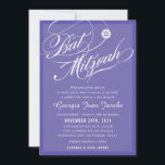 BAT MITZVAH, modern elegant, skript lavender lila Inbjudningar<br><div class="desc">genom kat masard >> kat@simplysweetPAPERIE.com << CONTACT ME för anpassningsbar eller för att lägga till linjer i Hebrew Kärlek, men vill se vissa ändringar - ett annat färg-schema, produkt, foto eller anpassad för ett annat tillfälle - ingen oro kontaktar mig bara - jag är lycklig för att hjälpa till! -...</div>