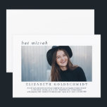 Bat mitzvah| Modern enkel Elegant - foto Inbjudningar<br><div class="desc">Består av enkla rakare invändiga ram med klassisk serif-typografi. Allt mot en enkel bakgrund. De här inslagen är enkla,  tidlösa och klassiska. Lägg till ett foto för anpassningsbarna (bäst med vågräts foton)

Finns här:http://www.zazzle.com/store/selectpartysupplies</div>
