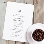 Bat mitzvah Modern enkel Elegant - minimalistisk Inbjudningar<br><div class="desc">Design består av sans serif-typografi och lekfull kursiv skripttypografi på en enkel bakgrund. Finns här: http://www.zazzle.com/store/selectpartysupplies</div>