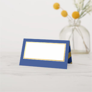 BAT MITZVAH modern faux guld royal blue AVRIA Placeringskort
