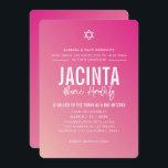 BAT MITZVAH, modern, fuschia rosa-gradient Inbjudningar<br><div class="desc">genom kat masard >> kat@simplysweetPAPERIE.com << CONTACT ME för anpassningsbar eller för att lägga till linjer i Hebrew Kärlek, men vill se vissa ändringar - ett annat färg-schema, produkt, foto eller anpassad för ett annat tillfälle - ingen oro kontaktar mig bara - jag är lycklig för att hjälpa till! -...</div>
