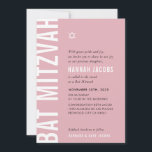 BAT MITZVAH, modern, minimal, fetstilt rosa av dam Inbjudningar<br><div class="desc">genom kat masard >> kat@simplysweetPAPERIE.com << CONTACT ME för anpassningsbar eller för att lägga till linjer i Hebrew Kärlek, men vill se vissa ändringar - ett annat färg-schema, produkt, foto eller anpassad för ett annat tillfälle - ingen oro kontaktar mig bara - jag är lycklig för att hjälpa till! -...</div>