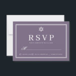 Bat mitzvah Modern Monogram enkel QR-kod OSA Kort<br><div class="desc">Sammansatt av enkelt rakt infogat ramar med klassisk kursiv stil och serif-typografi. Dessa inslag är enkla,  tidlösa och klassiska.. Detta är designat av Select Party Supplies,  exklusiv för Zazzle. Finns här: http://www.zazzle.com/store/selectpartysupplies</div>