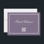 Bat mitzvah Modern Monogram enkel QR-kod OSA Kort<br><div class="desc">Sammansatt av enkelt rakt infogat ramar med klassisk kursiv stil och serif-typografi. Dessa inslag är enkla,  tidlösa och klassiska.. 

Detta är designat av Select Party Supplies,  exklusiv för Zazzle.

Finns här:http://www.zazzle.com/store/selectpartysupplies</div>