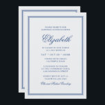 Bat mitzvah Modern Monogram på Enkel Ram Inbjudningar<br><div class="desc">Sammansatt av elegant serif och kursiv skripttypografi på ram. Detta är designat av Select Party Supplies,  exklusiv för Zazzle. Finns här: http://www.zazzle.com/selectpartysupplies</div>