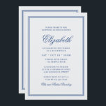 Bat mitzvah Modern Monogram på Enkel Ram Inbjudningar<br><div class="desc">Sammansatt av elegant serif och kursiv skripttypografi på ram. Detta är designat av Select Party Supplies,  exklusiv för Zazzle. Finns här: http://www.zazzle.com/selectpartysupplies</div>