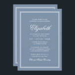 Bat mitzvah Modern Monogram på Enkel Ram Inbjudningar<br><div class="desc">Sammansatt av elegant serif- och kursivt skripttypografi på ram.

Detta är designad av Select Party Supplies,  exklusiv för Zazzle.

Finns här:http://www.zazzle.com/selectpartysupplies</div>