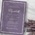 Bat mitzvah Modern Monogram på Enkel Ram Inbjudningar<br><div class="desc">Sammansatt av elegant serif och kursiv skripttypografi på ram. Detta är designat av Select Party Supplies,  exklusiv för Zazzle. Finns här: http://www.zazzle.com/selectpartysupplies</div>