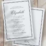 Bat mitzvah Modern Monogram på Enkel Ram Inbjudningar<br><div class="desc">Sammansatt av elegant serif och kursiv skripttypografi på ram. Detta är designat av Select Party Supplies,  exklusiv för Zazzle. Finns här: http://www.zazzle.com/selectpartysupplies</div>