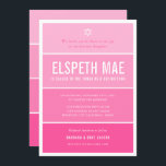 BAT MITZVAH, modern rosa för övertoningsbeläggning Inbjudningar<br><div class="desc">genom kat masard >> kat@simplysweetPAPERIE.com << CONTACT ME för anpassningsbar eller för att lägga till linjer i Hebrew Kärlek, men vill se vissa ändringar - ett annat färg-schema, produkt, foto eller anpassad för ett annat tillfälle - ingen oro kontaktar mig bara - jag är lycklig för att hjälpa till! -...</div>