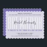 BAT MITZVAH, modern typografisk lila för överläggn Inbjudningar<br><div class="desc">genom kat masard >> kat@simplysweetPAPERIE.com << CONTACT ME för anpassningsbar eller för att lägga till linjer i Hebrew Kärlek, men vill se vissa ändringar - ett annat färg-schema, produkt, foto eller anpassad för ett annat tillfälle - ingen oro kontaktar mig bara - jag är lycklig för att hjälpa till! -...</div>