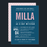 BAT MITZVAH moderna blockskrifta marin- blåttrosor Inbjudningar<br><div class="desc">vid <<< för kat-massard>>> WWW.SIMPLYSWEETPAPERIE.COM - - - - - - - - - - - - KONTAKTA MIG för att hjälpa med att balansera din typ perfekt Älska designen, men den skulle något liknande som ser några ändringar - en annan färgintrig, produkt, tillfoga ett foto eller anpassat för ett...</div>