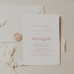 Bat mitzvah om minimal kalligrafi i ro Guld Inbjudningar<br><div class="desc">Denna bat mitzvah kalligrafiinbjudan från ro guld är perfekt för en rustisk bat mitzvah. Den enkla utformningen och utformningen av eleganten har manusattypografin klassisk och finare i ro guld och vit.</div>