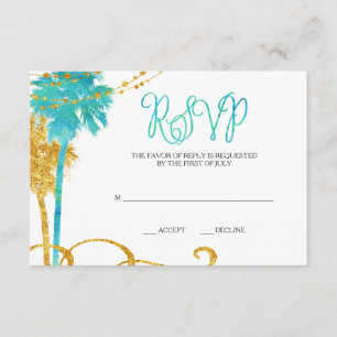 Bat mitzvah OSA av Blue Guld Watercolor Beach Kort
