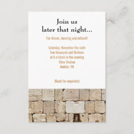 Bat mitzvah Party-kort för WALL Pub Inbjudningar