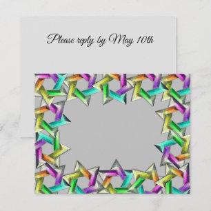 Bat mitzvah Rainbow Star valfri Färg OSA Kort