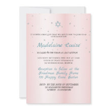Bat mitzvah Rosa Blue Silver