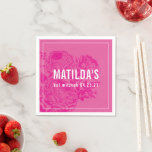 BAT MITZVAH rosa för söt av blommigt i modern eleg Pappersservett<br><div class="desc">efter kat masard >> WWW.SIMPLYSWEETPAPERIE.COM <<<<<<<<></div>