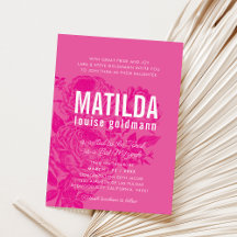 BAT MITZVAH rosa för söt av ro i modern elegant