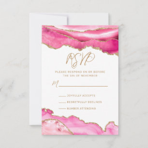 Bat mitzvah Rosa Guld Glitter Agate OSA Kort