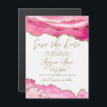 Bat mitzvah Rosa Guld Glitter Agate Spara datum<br><div class="desc">Rosa och faux guld glitter agate med en guld Star av David dekorerar detta Bat mitzvah kort för elegant vattenfärg i Spara datum meddelande. Den här utformningen har rosa marble agate accated med Faux guld glitter. Dina uppgifter om firande kan vara personlig i en modern faux-guld-skriptkalligrafi. Designad av Susan Coffey....</div>