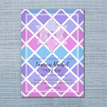 Bat mitzvah Rosa Lila Blue Mosaic-inbjudan Inbjudningar<br><div class="desc">Pub Mitzvah och Bat mitzvah inbjudan är designade av Umua. Tryckt och avsänt av Zazzle eller dess partner.</div>