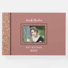 Bat Mitzvah Roséguld Speciellt Tillfälle Foto Gästböcker