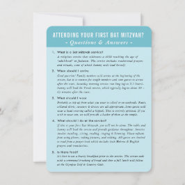 BAT MITZVAH servicefrågor och svar Inbjudningar