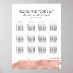 Bat mitzvah sittplatsdiagram för ro Guld i Poster