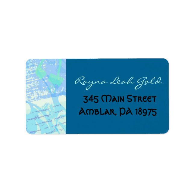 BAT MITZVAH SKRIVARE skriver ut dina egna etikette Adressetikett (Framsidan)