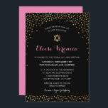 BAT MITZVAH snyggt glamor conetti spot guld rosa Inbjudningar<br><div class="desc">by kat masard >> kat@simplysweetPAPERIE.com << - - - - - - - - - - - - - - - - - - - - - - - - - - - - - - - - - - - - - - - - - - - - -...</div>