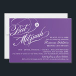 BAT MITZVAH snyggt INBJUDAN, typografi, lila Inbjudningar<br><div class="desc">Ange tonen för detta speciella tillfälle med en högkvalitativ, personlig BAT MITZVAH inbjudan till din dotter! Wow dina vänner och din familj med det här numret. Som mall är det enkelt att ange information om händelsen - det är bara så enkelt!! TIP: 1. Om du vill ändra storlek på eller...</div>