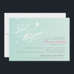BAT MITZVAH snyggt INBJUDAN typografi ombre mint<br><div class="desc">Ange tonen för detta speciella tillfälle med en högkvalitativ, personlig BAT MITZVAH inbjudan till din dotter! Wow dina vänner och din familj med det här numret. Som mall är det enkelt att ange information om händelsen - det är bara så enkelt!! TIP: 1. Om du vill ändra storlek på eller...</div>