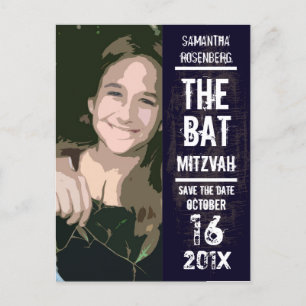 Bat mitzvah Spara datum för Sten-band Meddelande Vykort