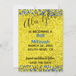 Bat mitzvah spel för BM Pub på Spara Datumet