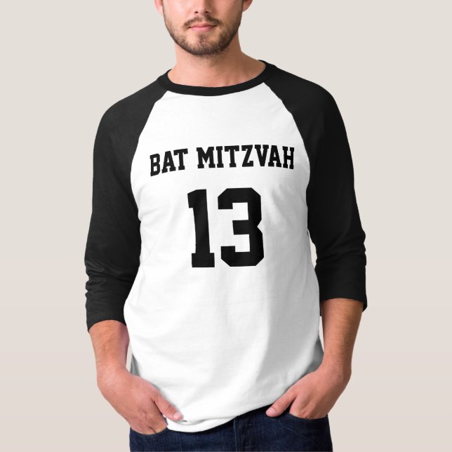 Bat mitzvah Sports Jersey T Shirt (Framsida)