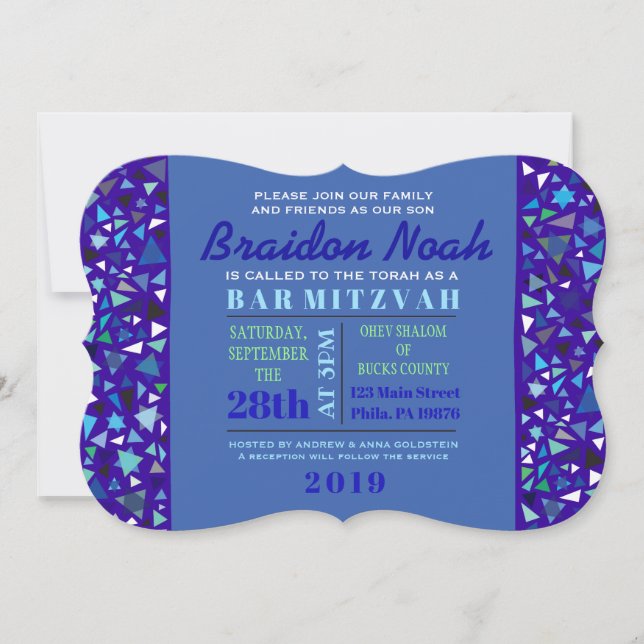 BAT MITZVAH STAR WALL Pub-inbjudan Inbjudningar (Framsida)