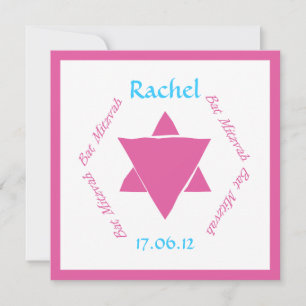 Bat mitzvah stjärnan av David inbjudan, personlig Inbjudningar