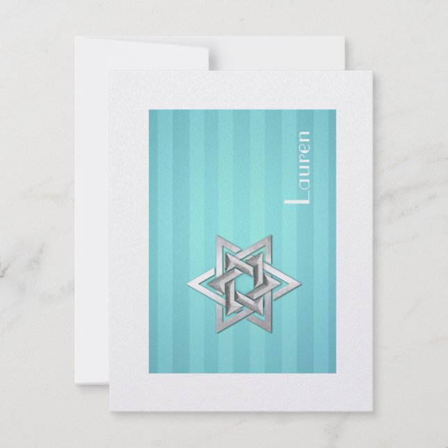 Bat mitzvah stjärnan av David Turcos tackkort Tack Kort (Framsida)