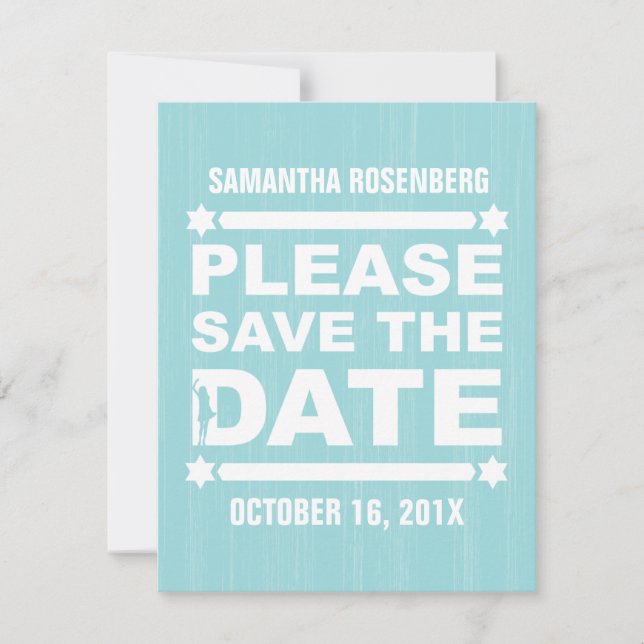 Bat mitzvah stor typ Spara datumet i ljusa skalan (Framsida)