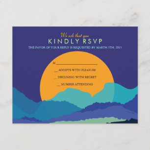 Bat mitzvah SUNSET & MOUNTAINS Pub-svarskort OSA Kort