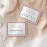 Bat mitzvah svar på Pnk och Silver<br><div class="desc">Det här trendiget infogar kort med fet stil på framsidan med ett lager i silver glitter och vitt,  och en solid färgad bakåt. Lägg till texten med hjälp av mallformuläret. Ändra teckensnitt,  layout och färg med hjälp av Anpassa.</div>